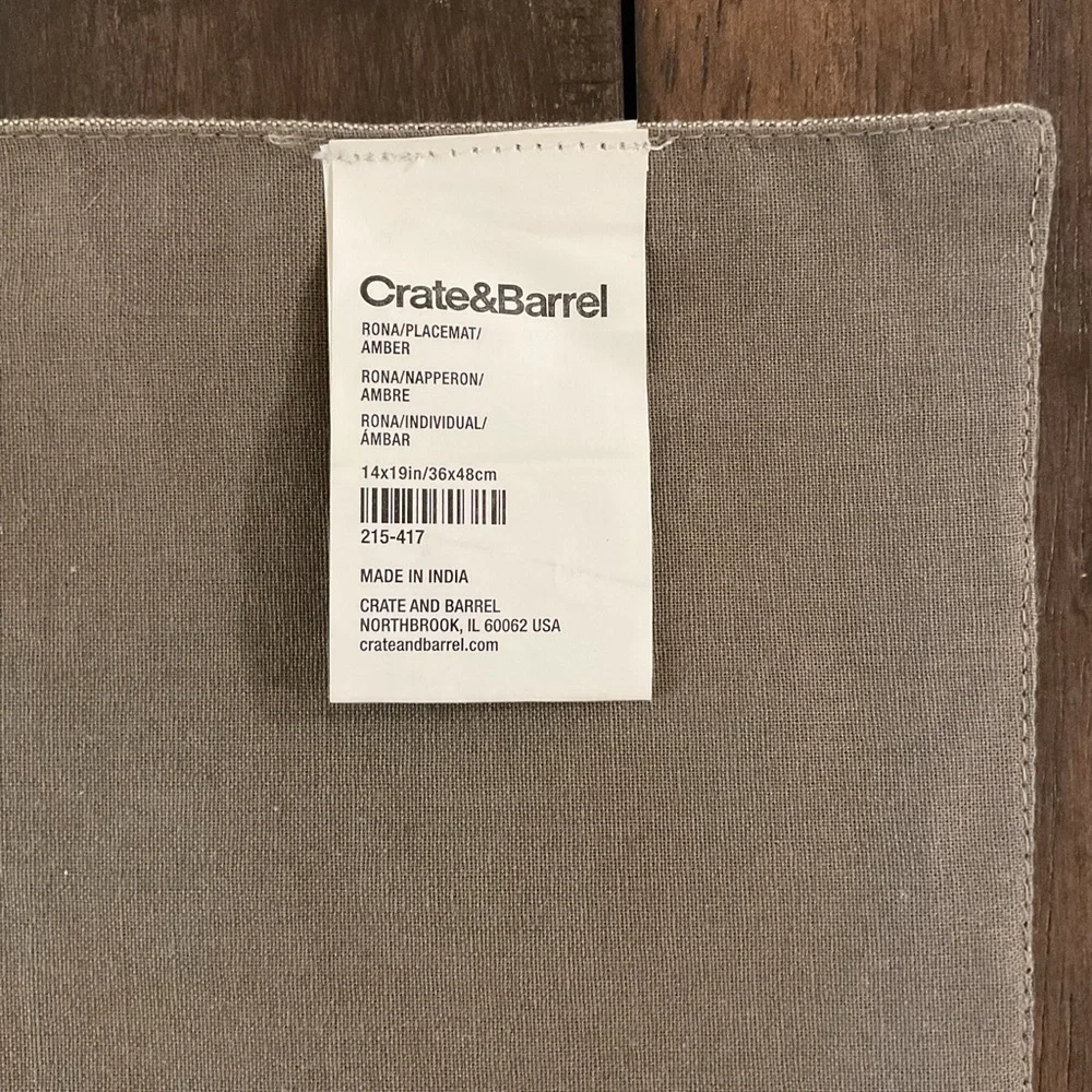 Crate&Barrel Autumn Leaf Design Placemats NWT